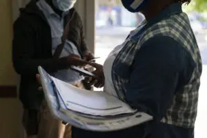 Sex workers visit Police office in Maputo.