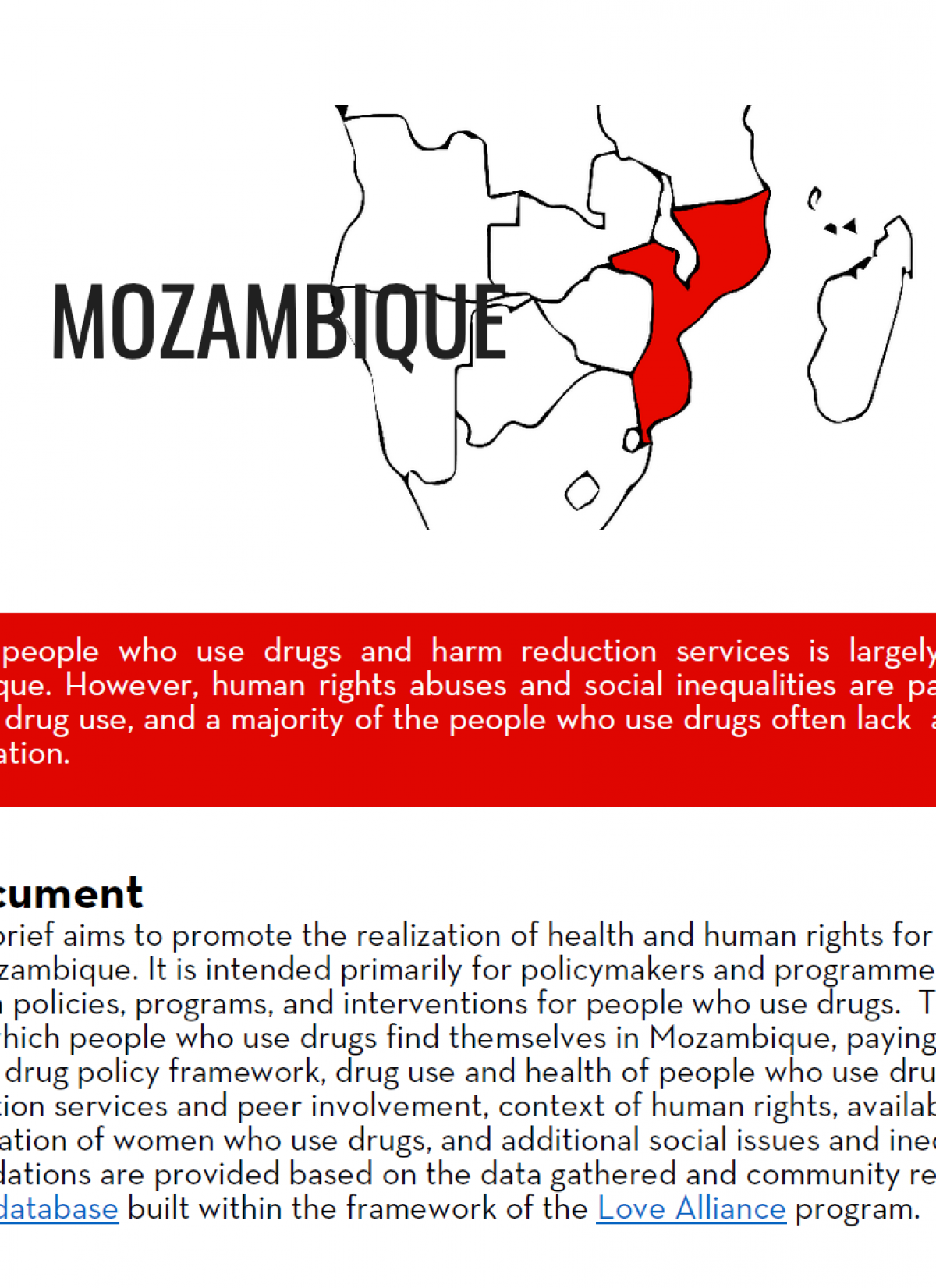 Policy brief on drug policy & harm reduction in Mozambique - Aidsfonds |  Ending AIDS Together