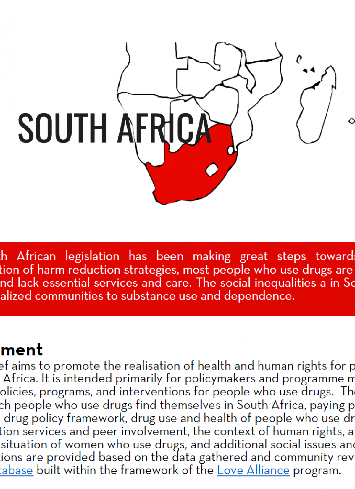 Policy brief on drug policy & harm reduction in South Africa - Aidsfonds |  Ending AIDS Together