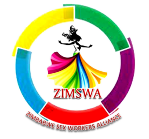 Logo of the Zimbabwe Sex Workers Alliance (ZIMSWA) featuring a colorful dancer silhouette within a multi-colored circular design.